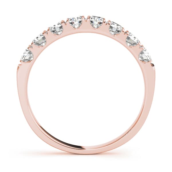 Split Prong Wedding Band (0.72 ct. tw.), Side view in rose gold