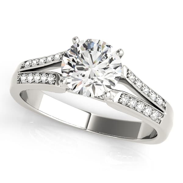 Split Shank Peg Head Engagement Ring — style 50262 in 10k White Gold