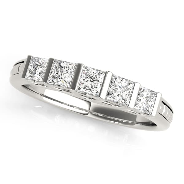 Wedding Bands Fancy Shape Princess — View 1