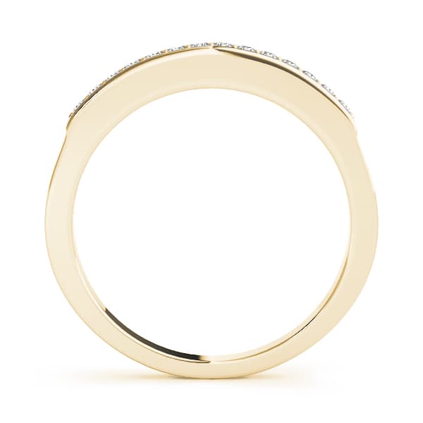 Channel Set Wedding Band (1/8 ct. tw.), Side view in yellow gold