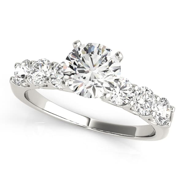 Single Row Shared-Prong Engagement Ring — style 50274 in 10k White Gold
