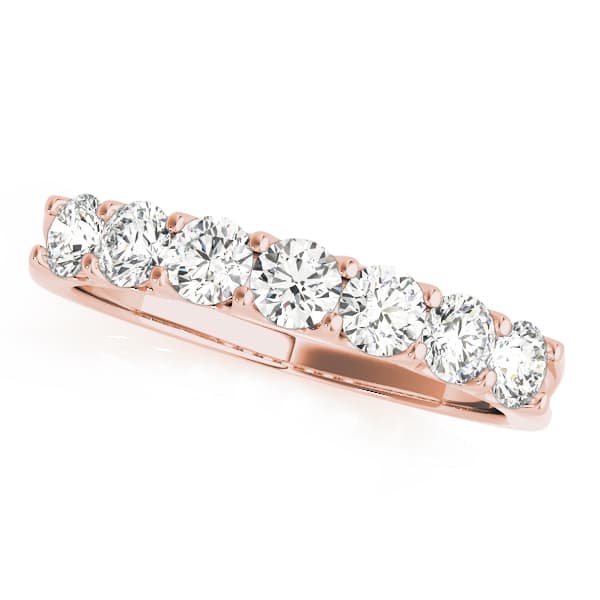 U-Prong Wedding Band (0.7 ct. tw.), Front view in rose gold