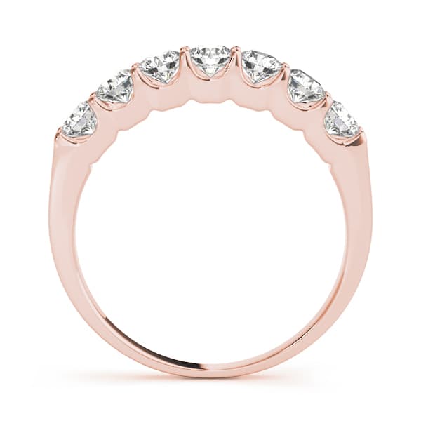U-Prong Wedding Band (0.7 ct. tw.), Side view in rose gold