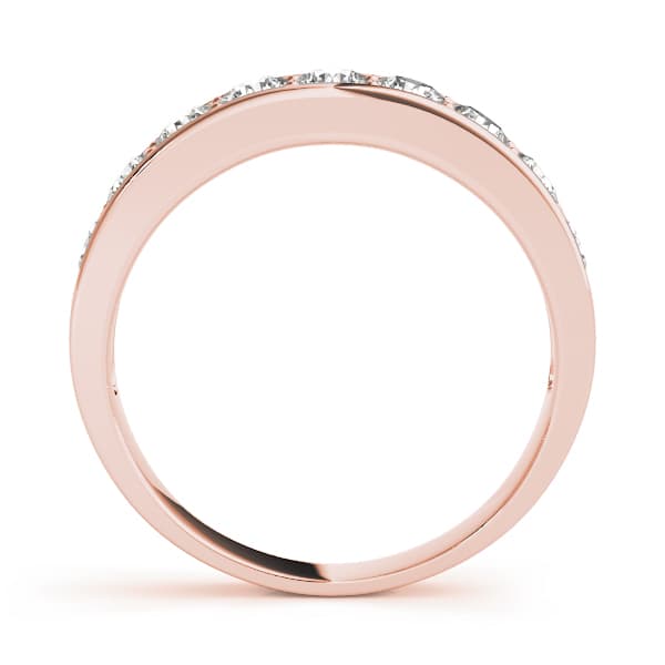 Shared Prong Channel Set Wedding Band (0.9 ct. tw.), Side view in rose gold