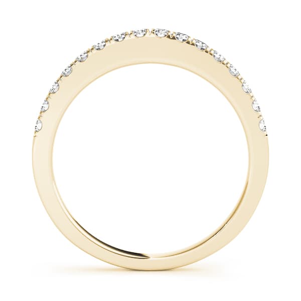 Straight Diamond Wedding Band (1/8 ct. tw.), Side view in yellow gold