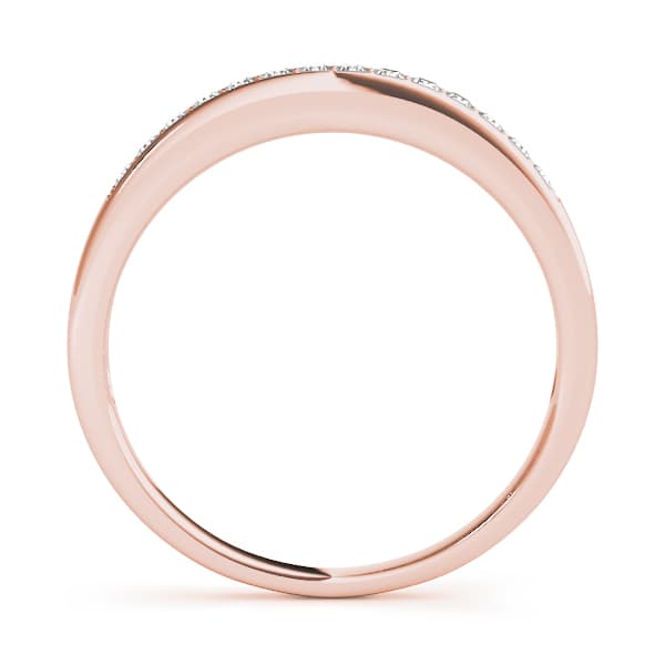 Prong In Channel Wedding Band (1/8 ct. tw.), Side view in rose gold