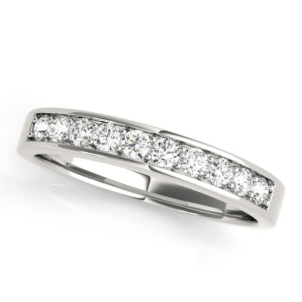 Prong In Channel Wedding Band — View 1