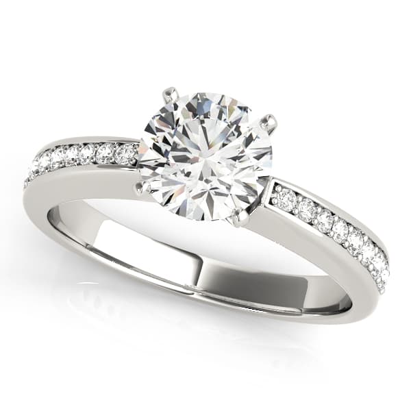 Channel Set Single Row Engagement Ring — style 50285 in 10k White Gold