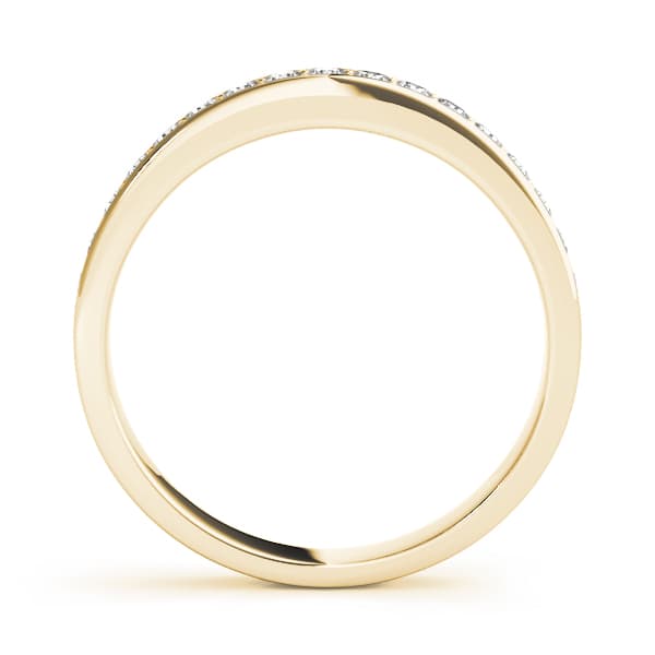 Channel Set Wedding Rings (1/3 ct. tw.), Side view in yellow gold