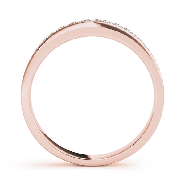 Channel Set Wedding Rings (1/3 ct. tw.), Side view in rose gold
