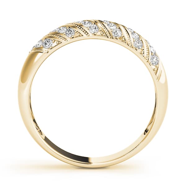 Pavé Wedding Band (0.28 ct. tw.), Side view in yellow gold