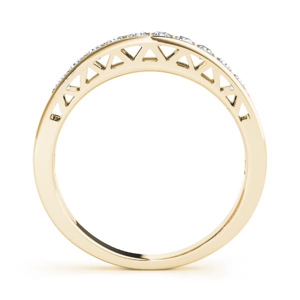 Channel Set Wedding Band (0.3 ct. tw.), Side view in yellow gold