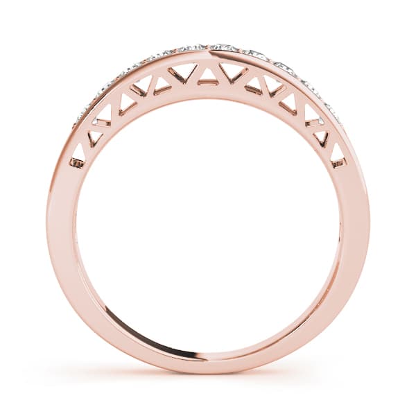 Channel Set Wedding Band (0.3 ct. tw.), Side view in rose gold