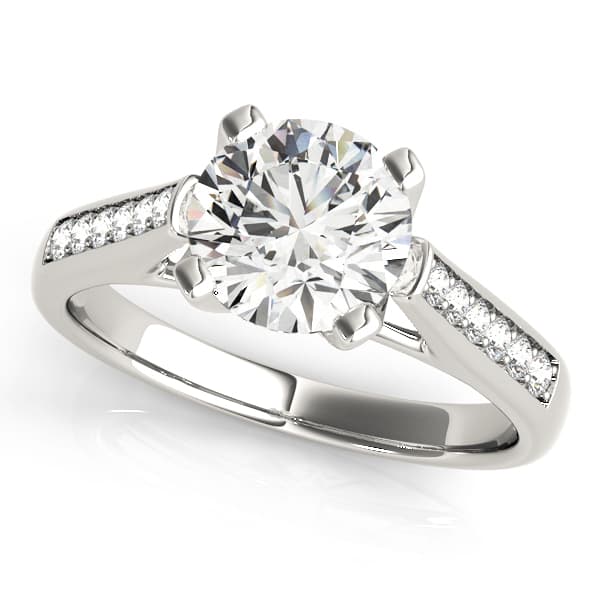 Channel Set Single Row Engagement Ring — style 50297 in 10k White Gold