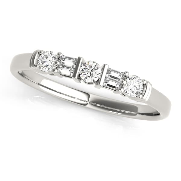 Fancy Shape Baguette Wedding Bands — View 1
