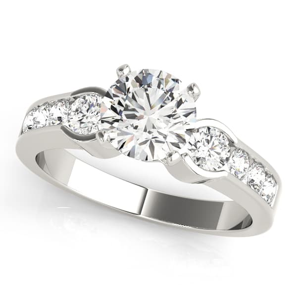 3-Stone Channel Set Engagement Ring — style 50306 in 10k White Gold