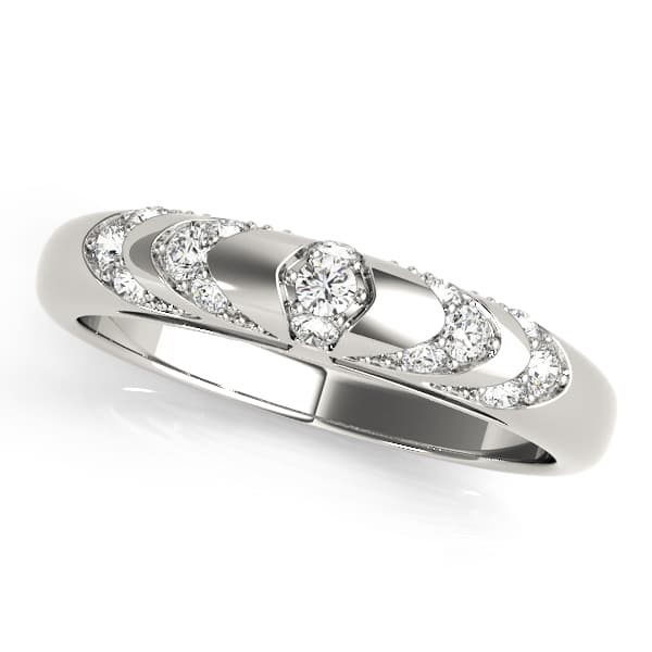 Contemporary Pavé Wedding Band — View 1
