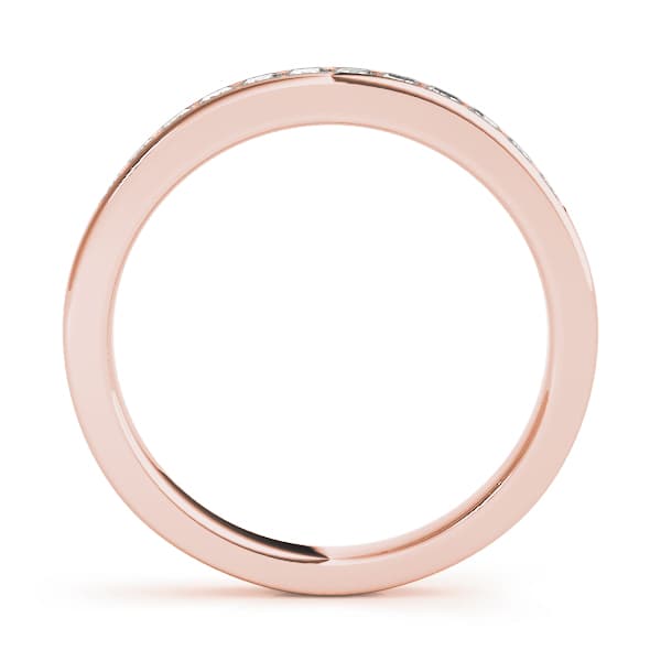 Channel Set Princess Cut Wedding Band (1 ct. tw.), Side view in rose gold