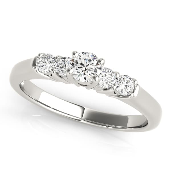 ENGAGEMENT RINGS SINGLE ROW PRONG — style 50312 in 10k White Gold