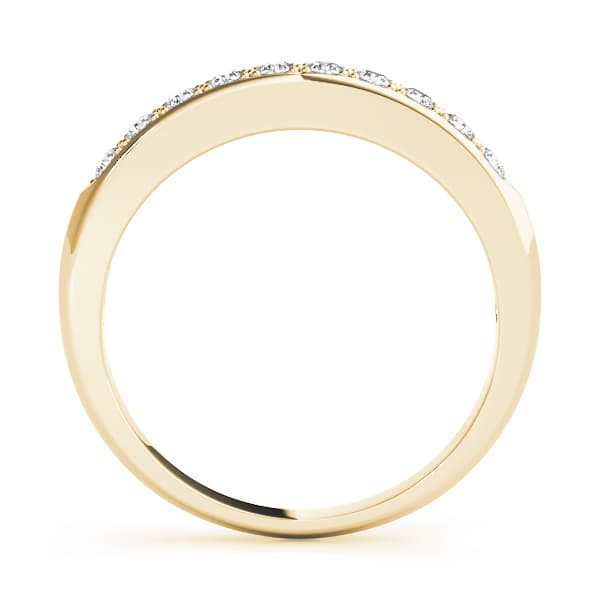Channel Set Wedding Band (0.2 ct. tw.), Side view in yellow gold