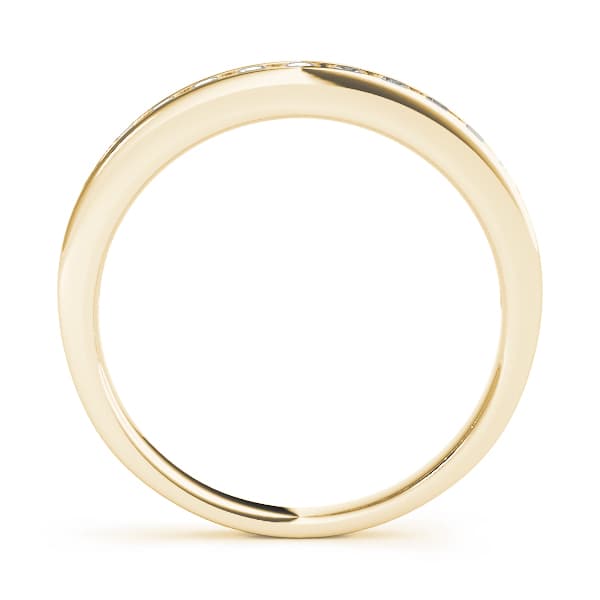 Channel Set Wedding Rings (0.22 ct. tw.), Side view in yellow gold