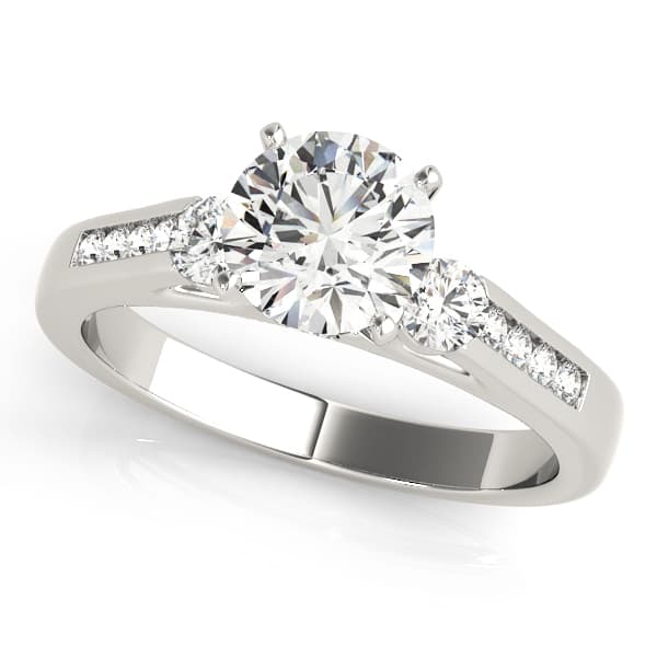 3-Stone Channel Set Engagement Ring — style 50316 in 10k White Gold