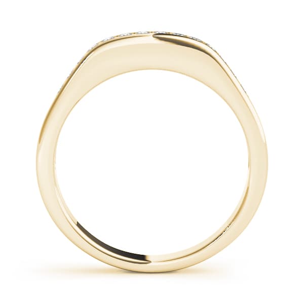 Channel Set Wedding Band (0.21 ct. tw.), Side view in yellow gold