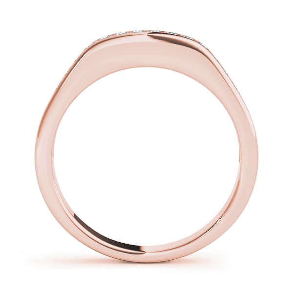 Channel Set Wedding Band (0.21 ct. tw.), Side view in rose gold