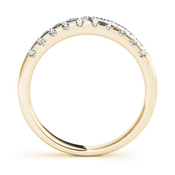 Prong Set Wedding Ring (0.56 ct. tw.), Side view in yellow gold