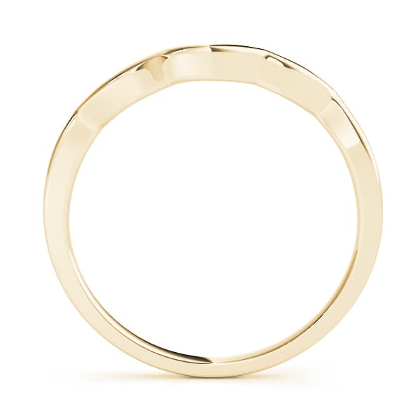 Gold Wedding Band, Side view in yellow gold
