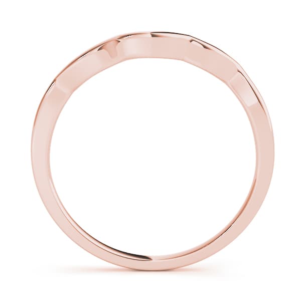 Gold Wedding Band, Side view in rose gold