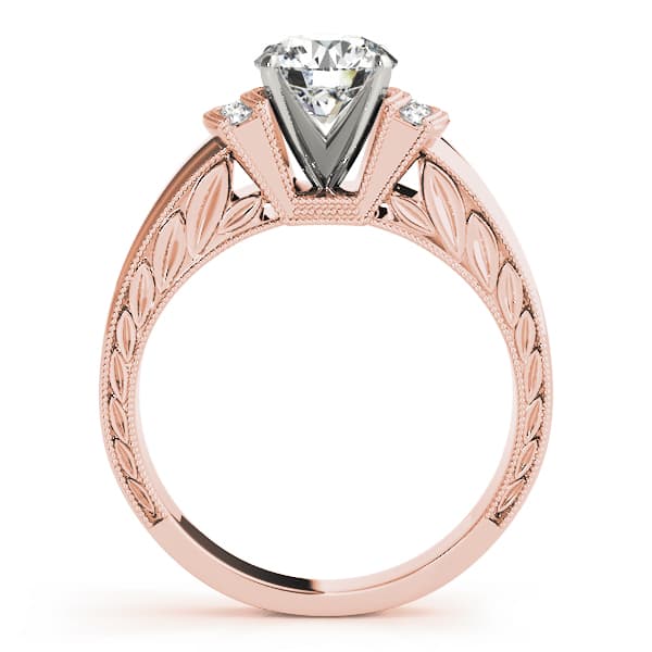 Engagement Ring, style 50339, Side view in rose gold