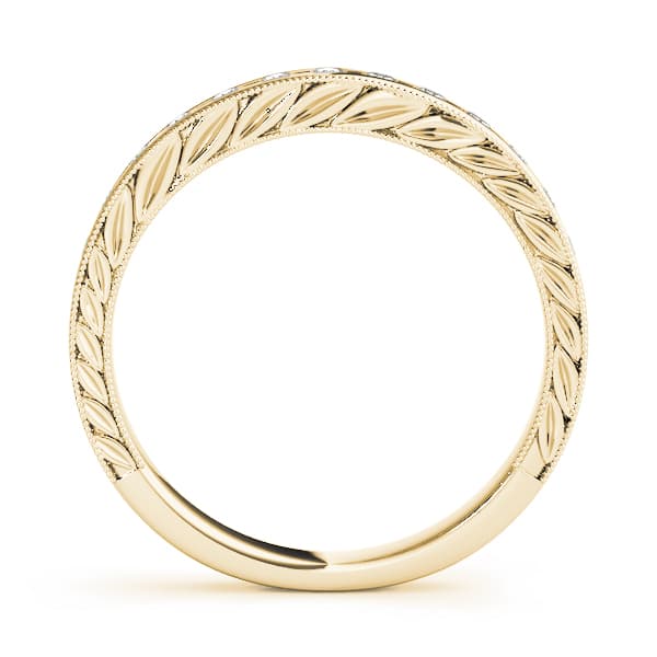 Channel Set Wedding Band (1/8 ct. tw.), Side view in yellow gold