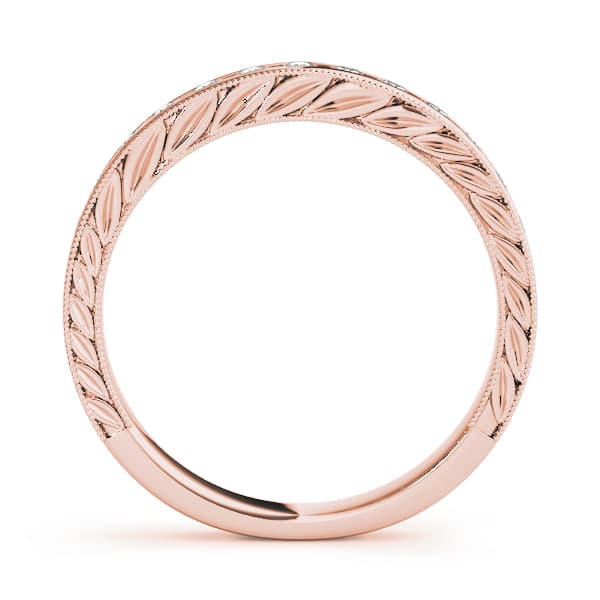 Channel Set Wedding Band (1/8 ct. tw.), Side view in rose gold