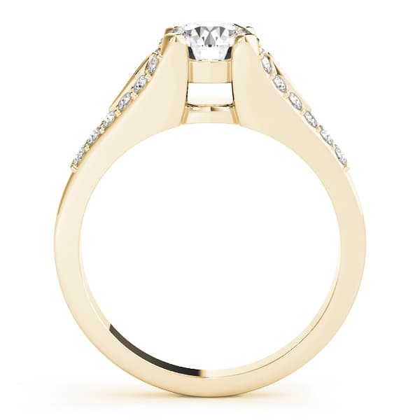 Multi-Row Engagement Ring, style 50340, Side view in yellow gold