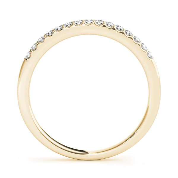 Shared Prong Wedding Ring (0.22 ct. tw.), Side view in yellow gold