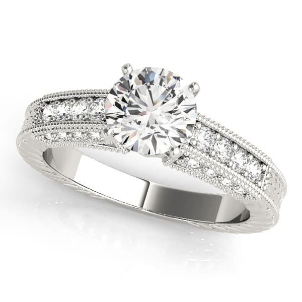 ENGAGEMENT RINGS ANTIQUE — style 50347 in 10k White Gold