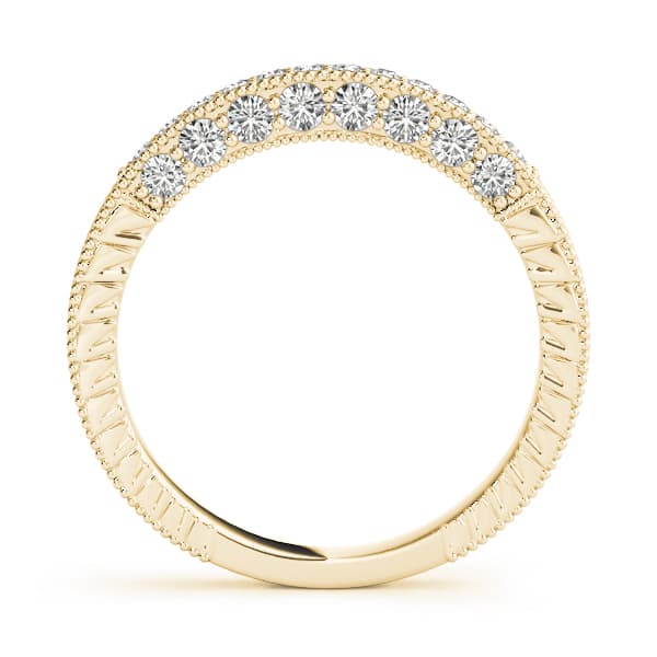 Pavé Wedding Band (0.28 ct. tw.), Side view in yellow gold
