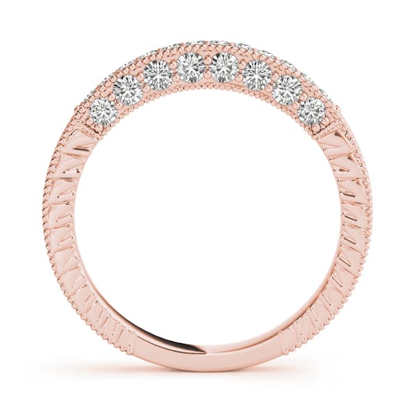 Pavé Wedding Band (0.28 ct. tw.), Side view in rose gold