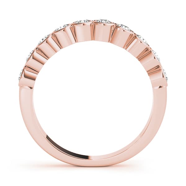 Bezel Set Wedding Band (1/2 ct. tw.), Side view in rose gold