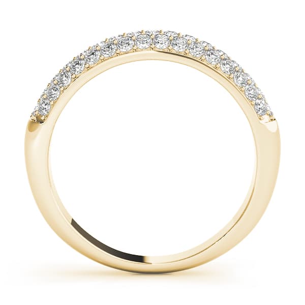 Pavé Set Wedding Band (1/2 ct. tw.), Side view in yellow gold