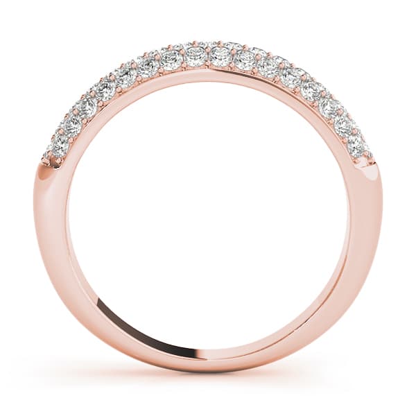 Pavé Set Wedding Band (1/2 ct. tw.), Side view in rose gold