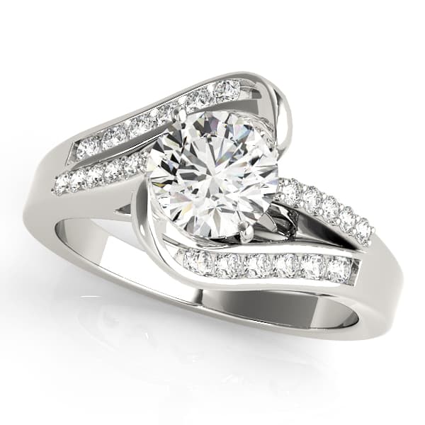 Bypass Multirow Split Shank Engagement Ring — style 50359 in 10k White Gold