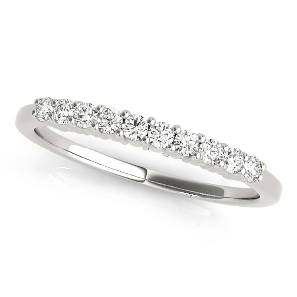 Shared Prong Wedding Band — View 1