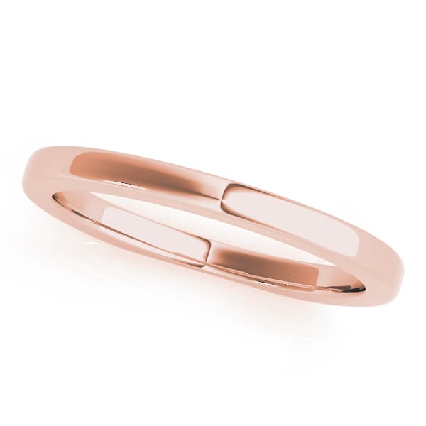 Golf Wedding Band, Front view in rose gold