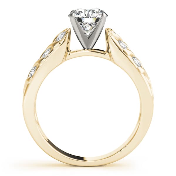 Multi-Row Engagement Ring, style 50366, Side view in yellow gold