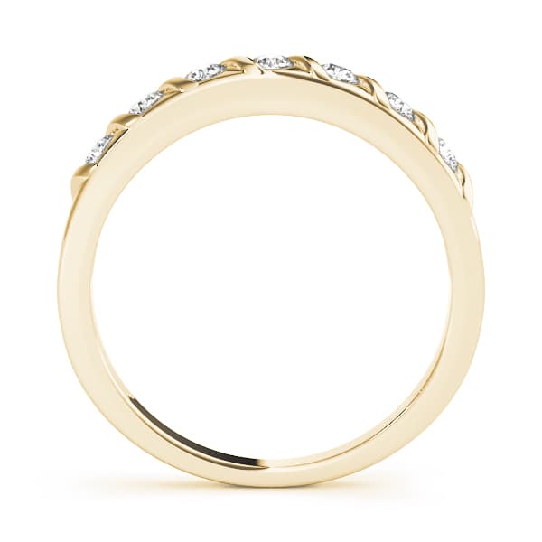 S Wedding Band (0.28 ct. tw.), Side view in yellow gold