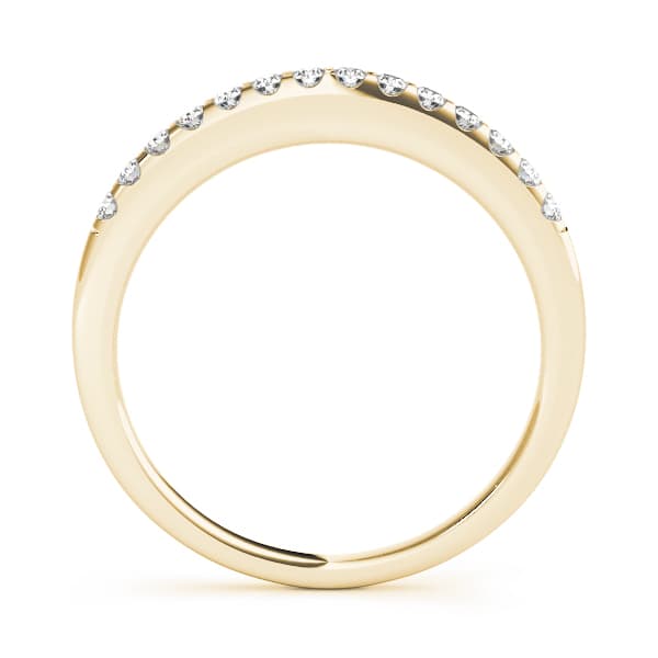 Prong Set Wedding Bands (0.21 ct. tw.), Side view in yellow gold
