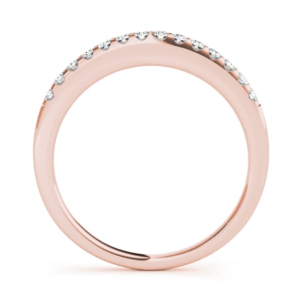 Prong Set Wedding Bands (0.21 ct. tw.), Side view in rose gold