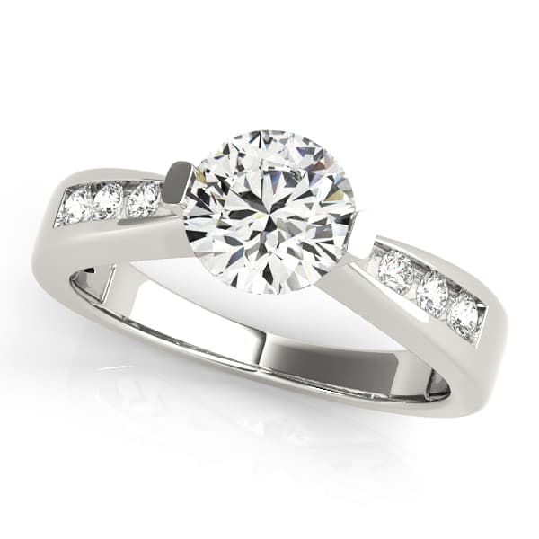 Channel Set Single Row Engagement Ring — style 50373 in 10k White Gold